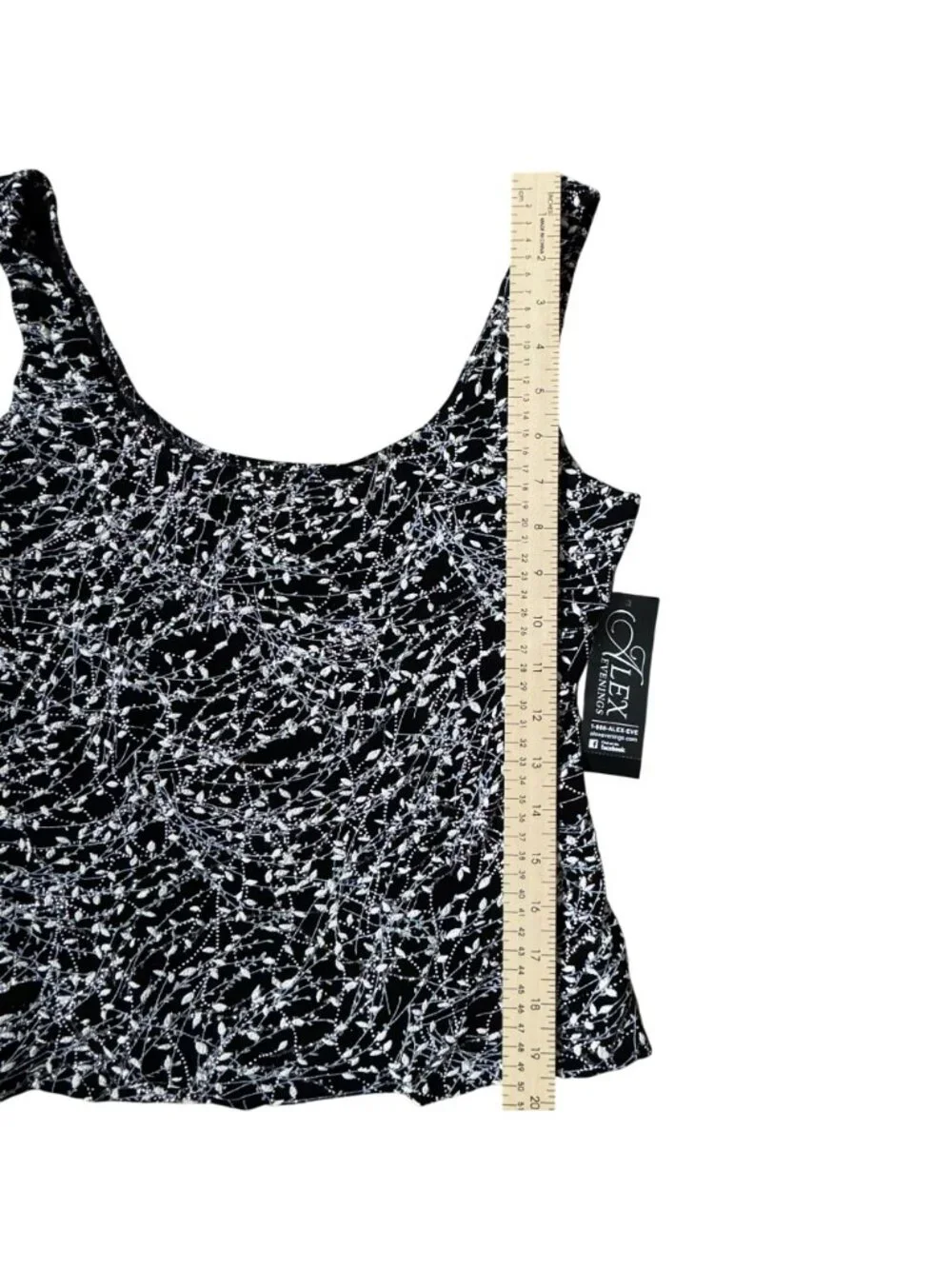 Alex Evenings 2-Piece Jacket Tank Set-Petite M-Black Glitter 4211285 NWT Wedding